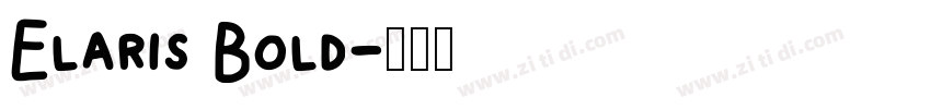 Elaris Bold字体转换